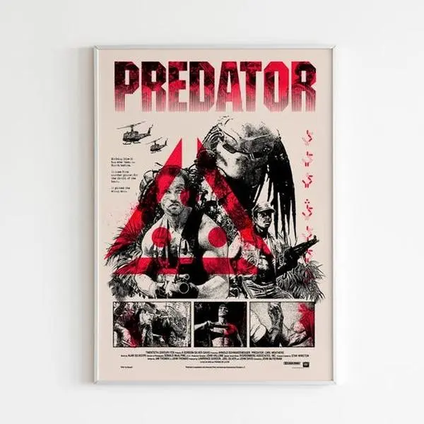 Predator Movie Poster Minimalist Wall Art Print Predator Movie Poster Minimalist Wall Art Print