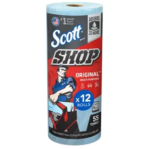 Scott shop towels original original blue shop towels 94x11 sheets 55 towelsroll 12 rollscase 660 towelscase