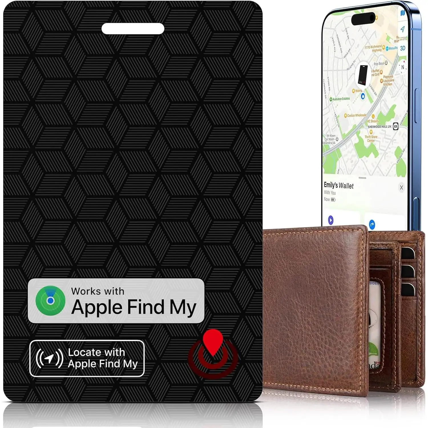 F-PDT03  Wallet Tracker Card, Air-Tags Bluetooth Tracker for Wallets, Slim 1.8mm Thin Tracker Wallet IP68 Waterproof, Smart Card Wallet Finder GPS Tracker, Keys Locator and Item Finder Works
