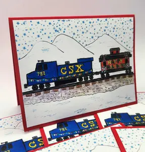 CSX Holiday Caboose cards