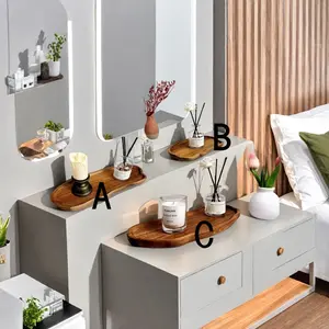 1-piece/2-piece/3-pieceBathroom sink tray,  cloud and rainbow arc wooden storage trays, acacia wood scented candle trays, solid wood sink trays suitable for jewelry storage, dressing tables, bathrooms, perfumes, soap dishes, small decorative wooden trays,