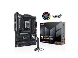 ASUS TUF GAMING B850-PLUS WIFI AMD AM5 B850 ATX motherboard, 14+2+1 80A stages, AI Ready, DDR5, PCIe 5.0 , 3x M.2, Wi-Fi 7, 2.5Gb LAN, DisplayPort, HDMI, USB 10Gbps & 20Gbps Type-C, BIOS FlashBack