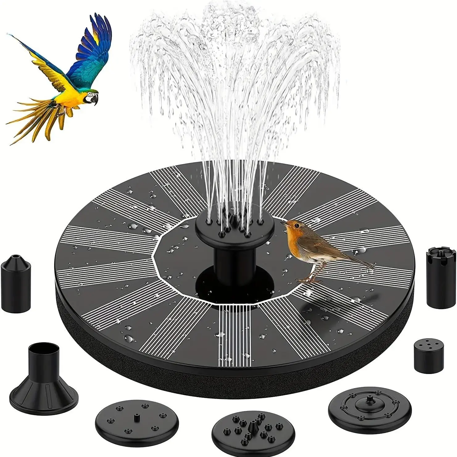 ECOS INNOVATION Solar Hummingbird Pond Fountains - Free-Standing Floating Solar-Powered Water Feature for Garden, Outdoor Home Improvement Decor
