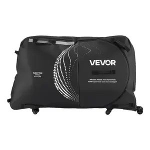 VEVOR Bike Travel Bag, Transport Universal Bicycle Storage Case Bag with TSA Lock, Support Plates, Protection and Fork Mount Stabilisation, Bicycle Case Max. Wheelbase 51 in for Airplane, Outdoor Use