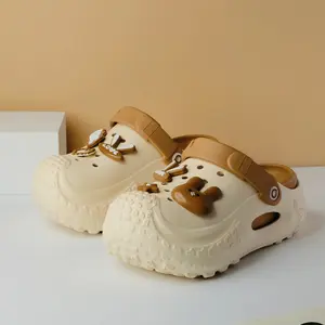 Tire Tread Non-Slip Women's Clogs| Soft Thick Sole Heightening Anti-Odor Cute Bunny Summer Outdoor Closed Toe Slides