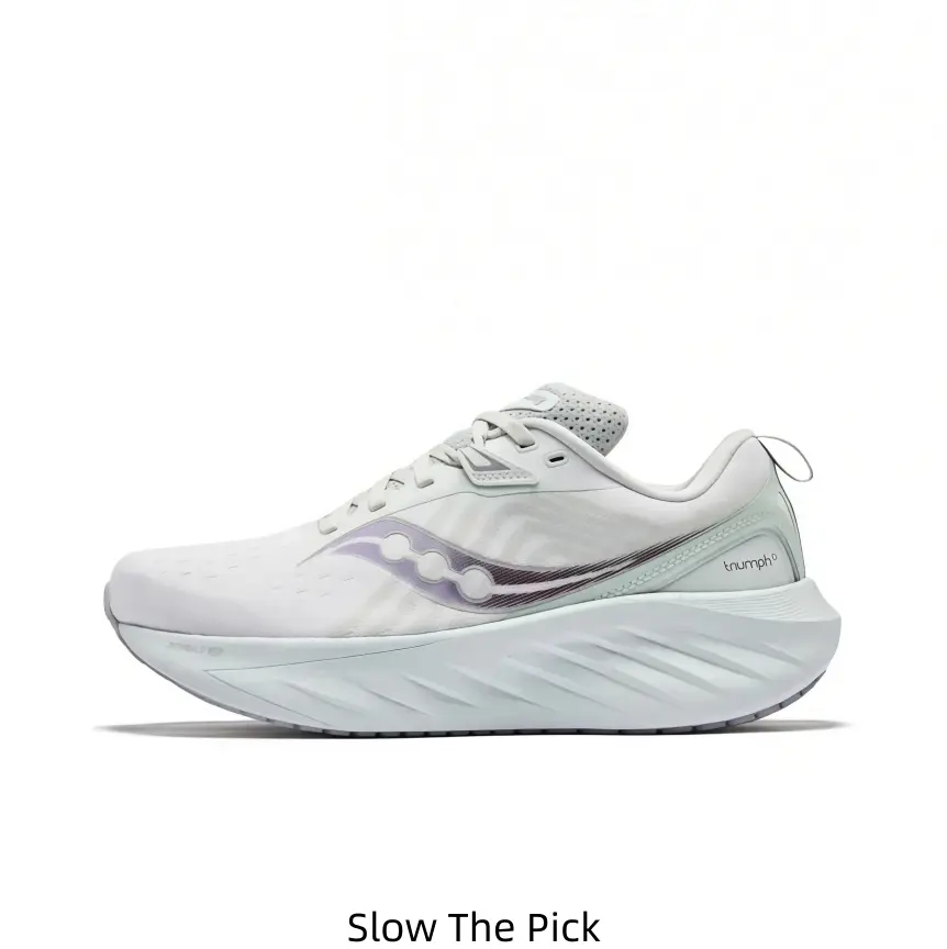 Cloud Wave Cushion Minimalist Running Trainers, Soft Breathable All-White Flyknit Upper & Shock-Absorbing Thick Midsole, Ideal for Runners, Fitness Lovers and Daily Casual Wear