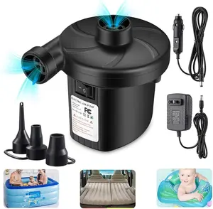 Electric Air Pump for Inflatable Products Fast Inflation Ideal for Inflatable Swimming Pools Rafts Beds Boats Toys Outdoor Camping Air Cushions Electric Air Beds