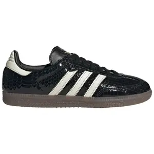 Adidas Samba Patent Snakeskin Black Off White IH9015 Women's Fashion Shoes New