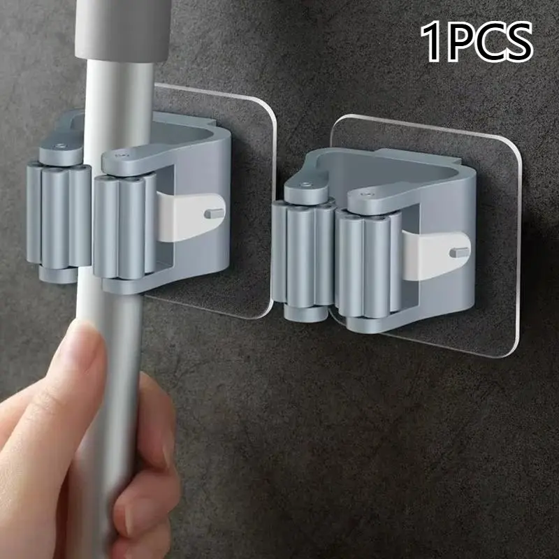 1pc Waterproof wall hook, non perforated hanging mop rack, No Drill Hooks, bathroom mop hook, bathroom glue hook, broom rack, bracket, mop clip, Hooks for walls no damage