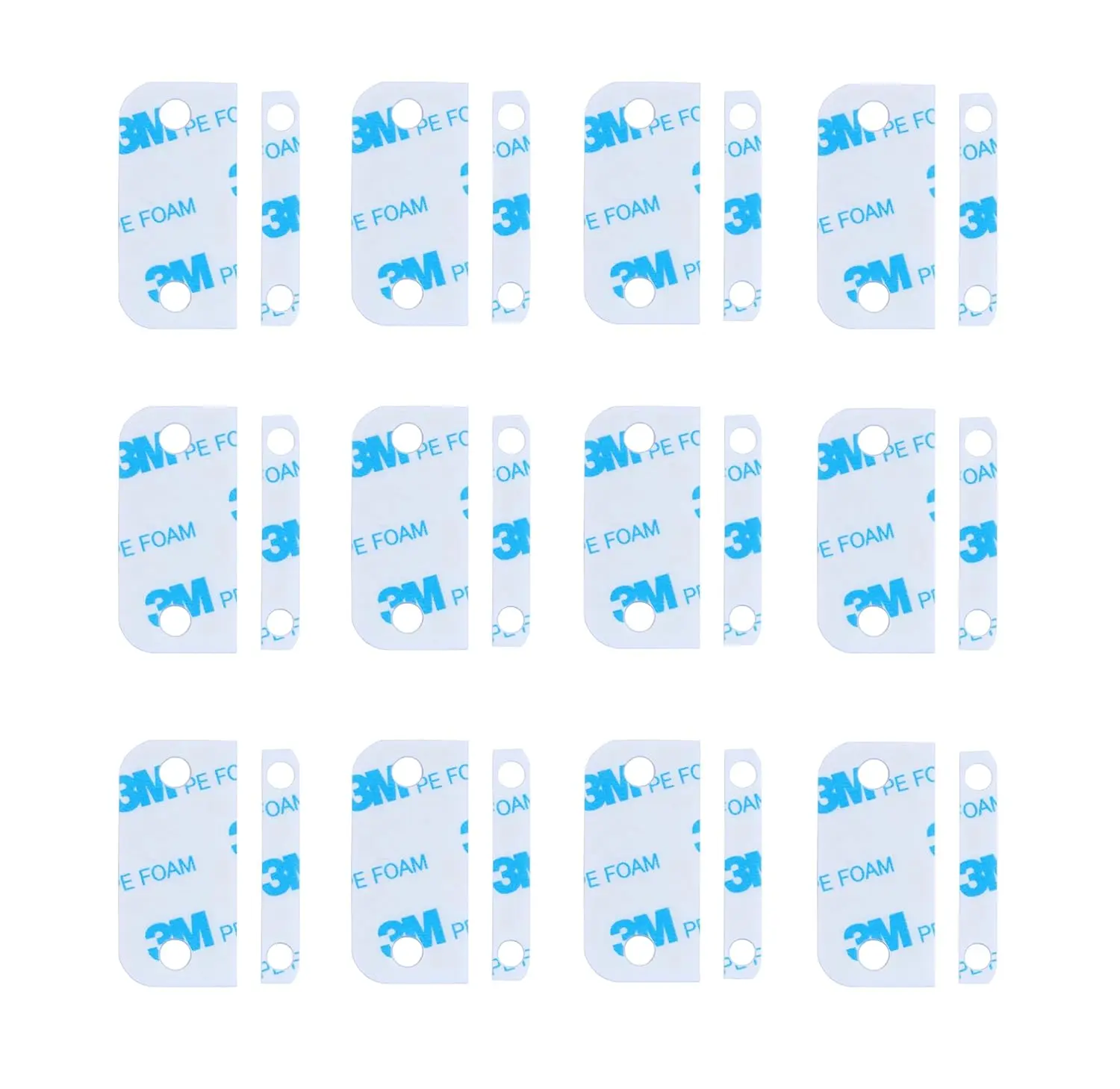 Adhesive Replacement Tape for Ring Alarm Contact Sensors & Magnets (2nd Gen) – Durable Double-Sided Pads for Easy Installation – Pack of 12 Sensor Pads & 12 Magnet Pads, Pre-Cut, No Cutting Needed