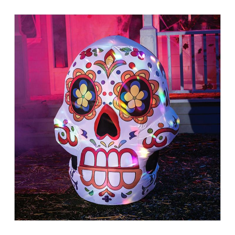 Joiedomi 4 ft Day of the Dead w/Kaleidoscope Light Inflatable