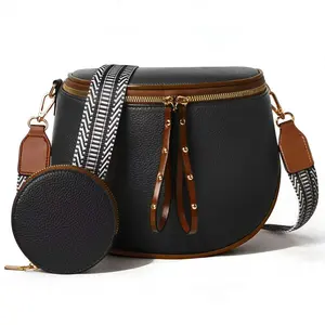 Fanny Pack Crossbody Sling Bag with Coin Purse Adjustable Strap Fits All Body Types Daily Work Party Multi-Purpose Large Bag
