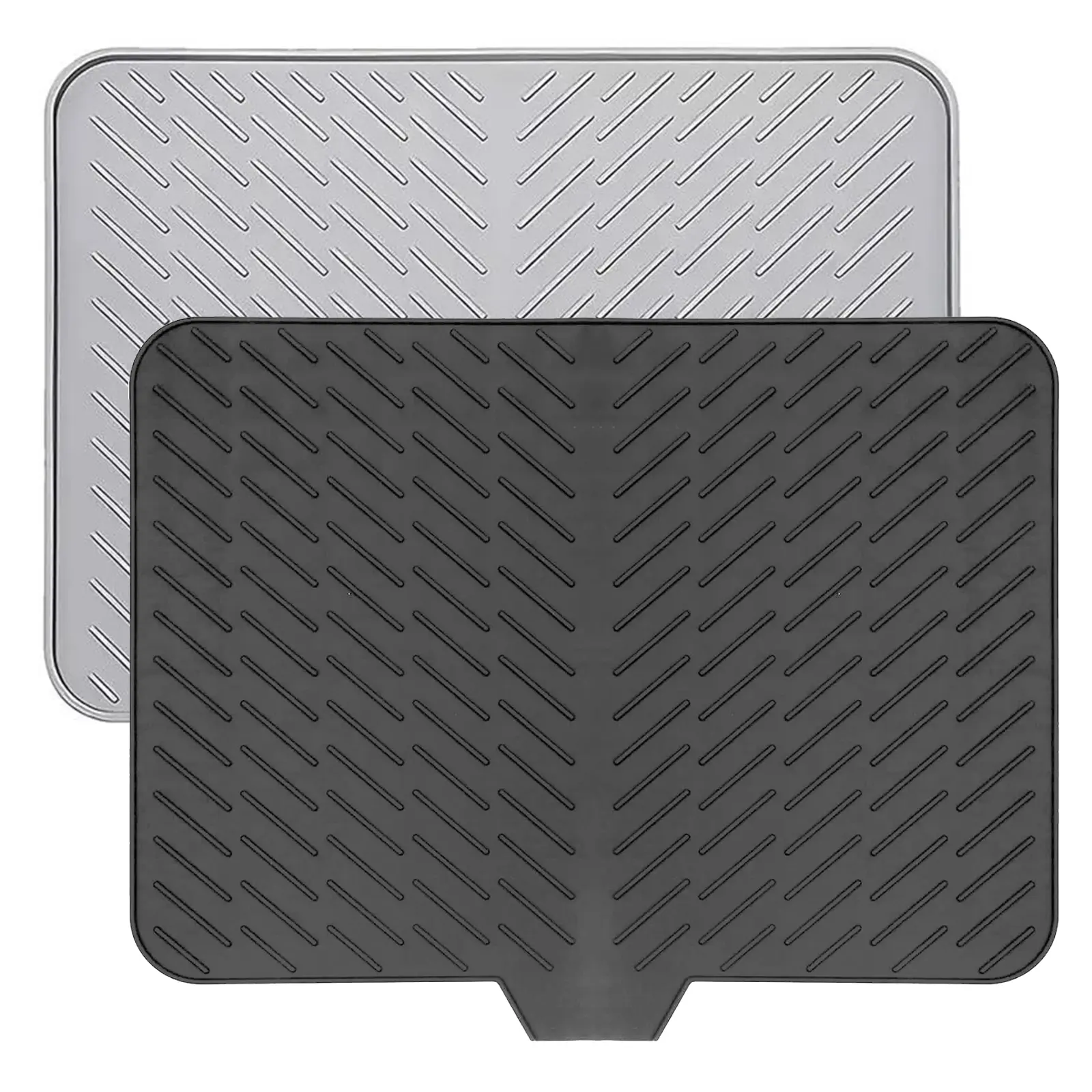 1 piece, Silicone Large Size Dish Drying Mat with Built-in Drain Lip Dish Drainer Mats for Kitchen Counter Easy-Clean High Temperature Resistance Coaster, Perfect Gift for Valentine's Day Father's Day Mother's Day Anniversary Birthday