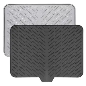 1 piece, silicone utensil drying mat with edge drainage design, 58 x 43 cm / 23 x 17 inches, suitable for kitchens and sink countertops, easy to clean, heat resistant. It’s a perfect gift choice for Valentine’s Day, Father’s Day, and Mother’s Day.