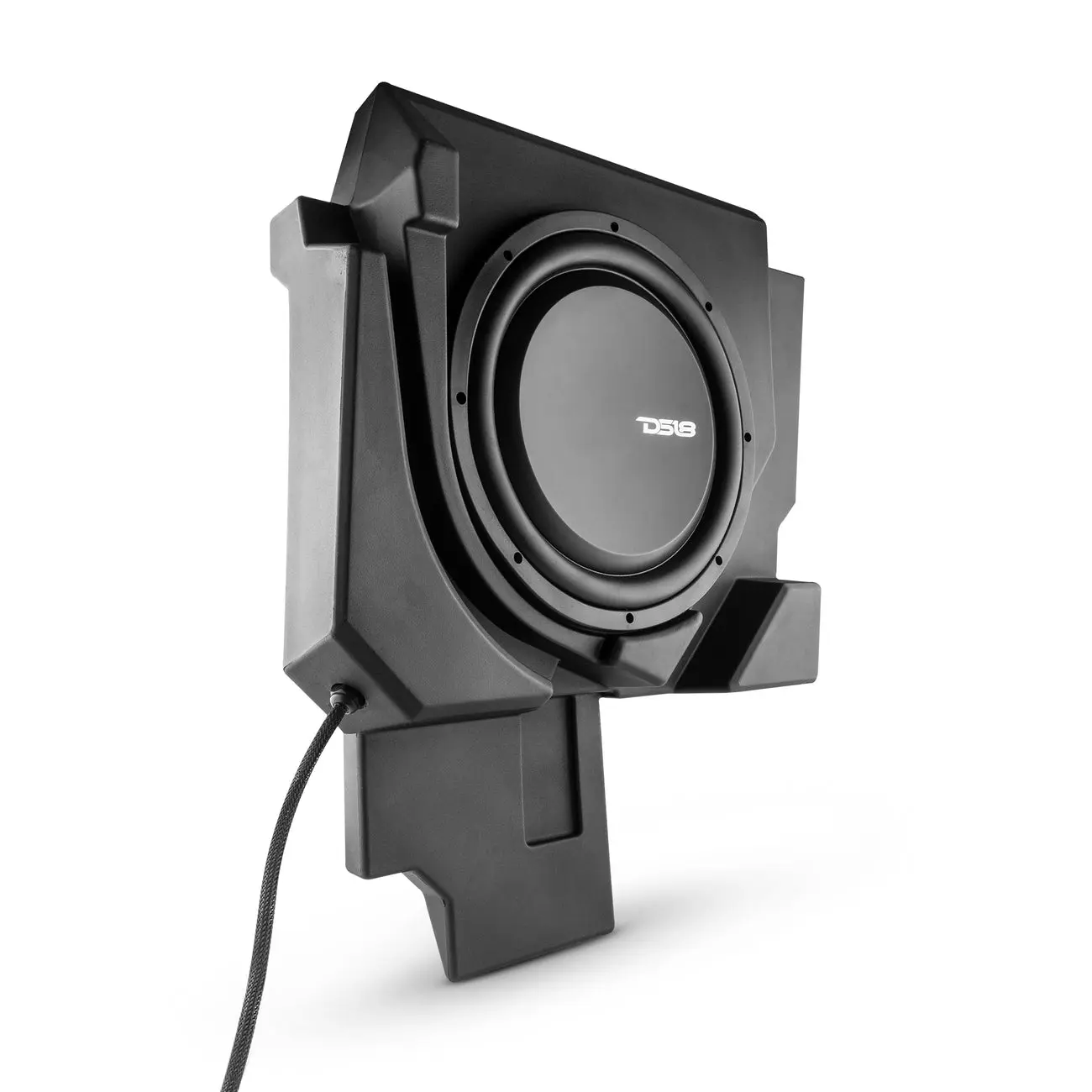 DS18 Underseat Car Subwoofer Enclosure - Can-Am X3 Driver Seat 12" Shallow Water-Resistant Audio System, Includes 1200W PSW12.4D Unit, Steel Basket Bass Components (Model DS-CA-X3BASS/D) | Car Audio Accessory