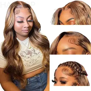 HAIR POP  26 Inches Body Wavy Wigs for Women, Gorgeous Fluffy Wig synthetic heat resistant Matte fiber 13x4 Lace Frontal Wigs for Party, Daily, Back To School FallforBirhdaGifts,Valntine'sDay Body Wave Hairstyle