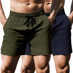 COOFANDY Men's Running Athletic Shorts 5 Inch 2 Pack Gym Workout Shorts Fitted Exercise Hiking Shorts with Zipper Pocket