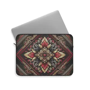 Bohemian Mandala Laptop Sleeve, Unique Tech Case for Students, Gift for Creatives, Stylish Sleeve for Work, Colorful Design
