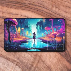 Lorcana Playmat with Zones, Alice in Wonderland themed Playmat for Lorcana Card Game, Lorcana Accessories, Unofficial Lorcana Play mat