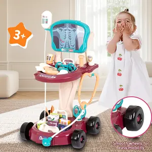 Kids Cleaning Set with Trolley - 11 PCS Pretend Play Housekeeping Kit, Kids Broom, Dustpan, Mop, Bucket, Sponge, Spray Guns Toy & More for Ages 1-3