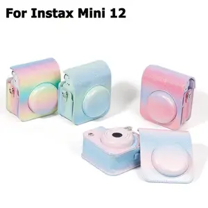 Colorful Starry Sky PU Leather Case Bag For Fujifilm Instax Mini 12 CameraCase PU Leather Soft Protective Case Trave Bag