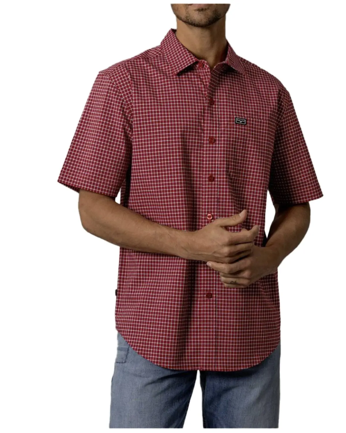 Kimes Ranch Men's Men'S Mc Copper Plaid Print Short Sleeve Button-Down - Mds0000030-Rd