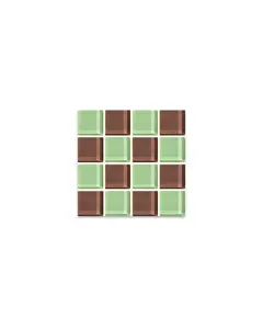 GLASS TILE COASTER - Mint Dark Chocolate