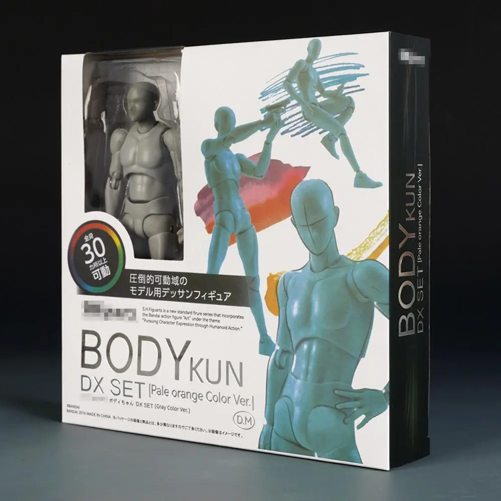 Bodykun Chan DX Set Toyset, Model Set with 1 Humanoid Figure, Movable Figurines for Artists, Art Painting Drawing Sketching Movable Joint Mannequins