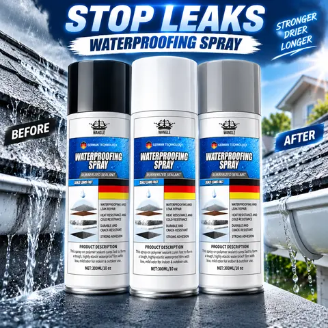 Hazard-Free Waterproofing Sealant - Protective Liquid Coating Waterproofer, Liquid Sealing Agent Waterproofers for Wood/Concrete, Leak Repair Solutions, DIY Home Weatherproofing, Indoor & Outdoor Repair Projects