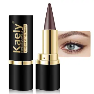 Brown Gel Eyeliner Pencil for Eyes, Crayon Eye Liner Waterproof Smudge Proof, Cat Eye Goth Halloween Makeup for Older Women, Eye Black Face Paint Eyeshadow Stick, Vegan & Cruelty-Free, 03