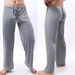Men's Yoga Pants Low Waist Drawstring Straight Loose Sleep Thin Sports Comfortable Elastic Long Casual All Season Performance Pant Tactical Waterproof Cargo Waterproof Cargo Pants