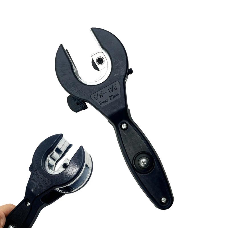 Upgraded 2026 Ratcheting Tube Cutter, Compact 2-in-1 Tool for 5/16" to 1-1/8" Copper & PVC Pipes, 2-in-1 Pipe Cuts, 1-Handed Operation, Spare Blade Storage, Professional & DIY Use