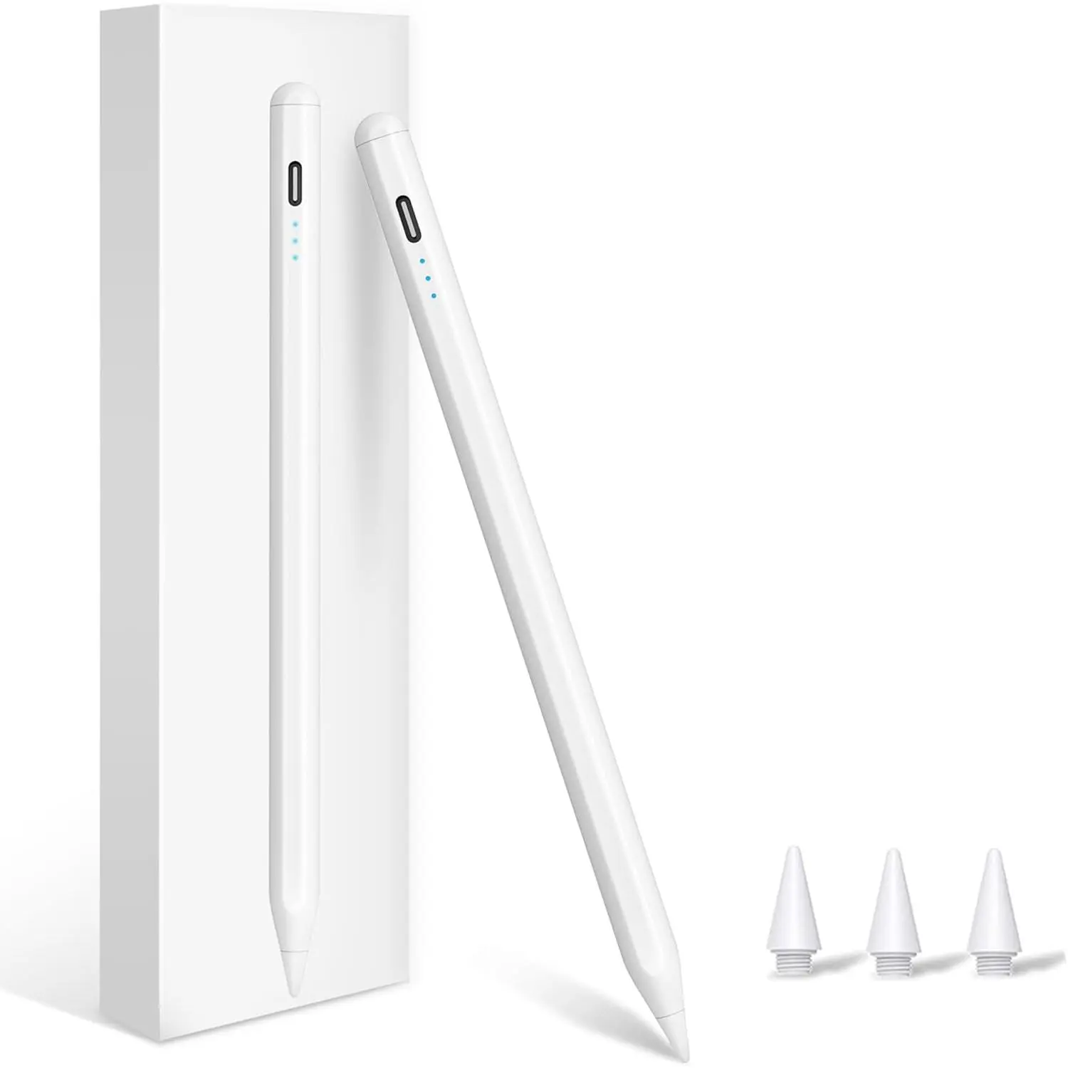 Stylus Pen for iPad (2025-2018),  Charge Pencil for iPad A16 11th/10/9/8/7/6 Gen, Air M3 & M2 2024 11"/13"/5/4/3th Gen, Pro M4 11"/13"/12.9", Mini A17 Pro 7/6/5, Palm Rejection, Tilt Sensitivity