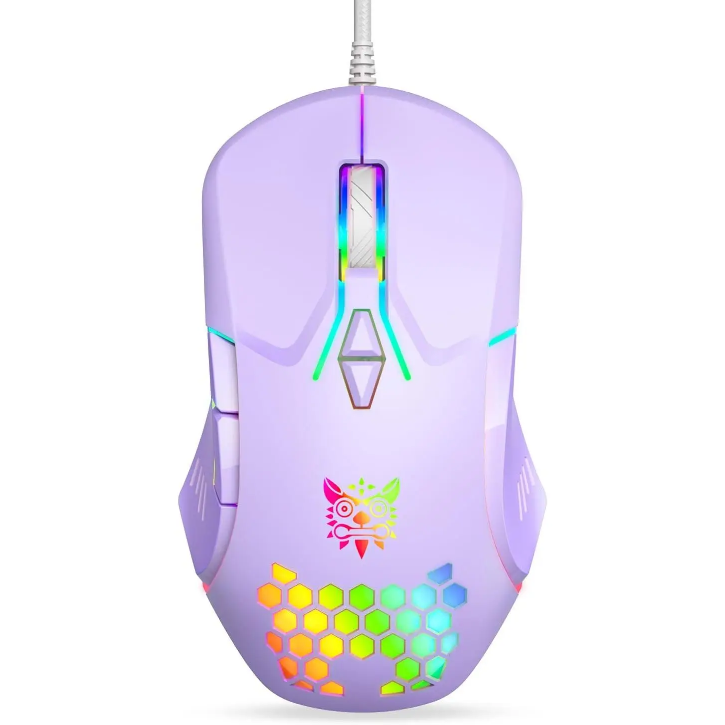 Wired USB ,   with RGB Lighting, 4 Adjustable DPI,  Optical Office , 7 Buttons Corded Mice for Window/PC/Laptop/Desktop//Chromebook,