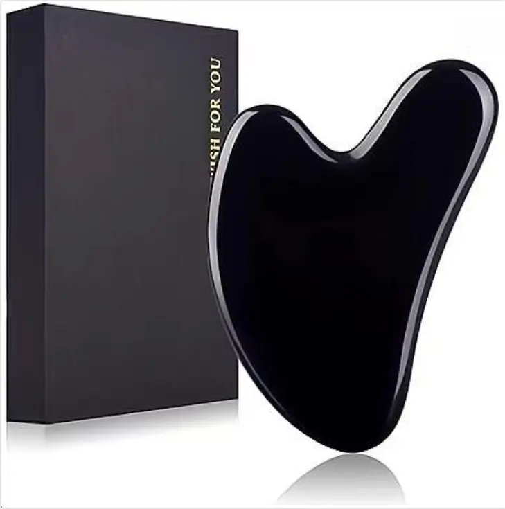 Gua Sha Facial Tools Black Guasha Stone for Skincare Face Body Relieve Muscle Tensions Reduce Puffiness Gua Sha Facial Tools Black Guasha Stone for Skincare Face Body Relieve Muscle Tensions Reduce Puffiness