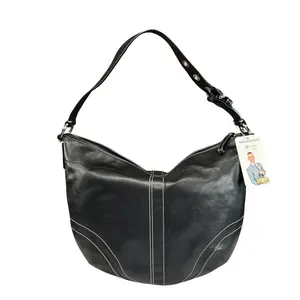 Pre-owned coach Leather Shoulder Bags SoHo Large Black SHW Croissant Shoulder Hobo Purse