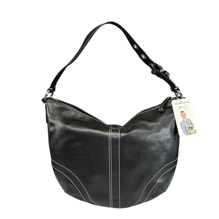 Pre-owned coach Leather Shoulder Bags SoHo Large Black SHW Croissant Shoulder Hobo Purse