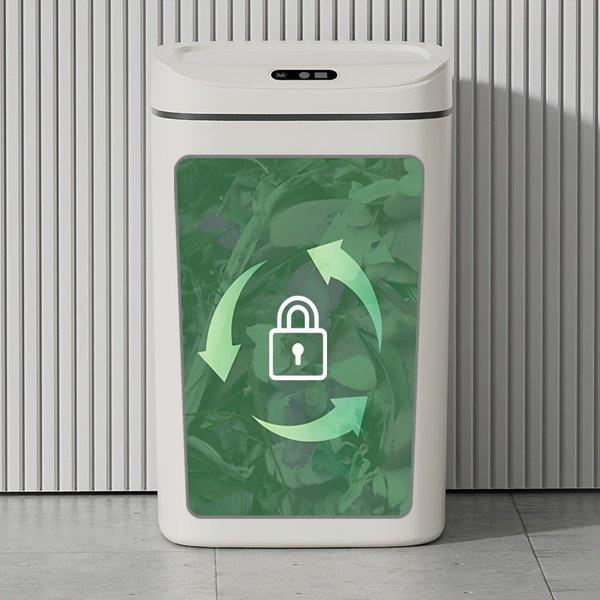Hands Free Smart Trash Can Motion Sensor Auto Sealing Lid Odor Blocking Touchless Operation Easy Clean Durable for Bathroom Office Home