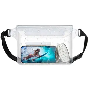 Transparent Waterproof Phone Bag for Outdoor Adventures, Large Capacity Touch Screen Storage for Swimming, Boating, Fishing, Camping and Hiking