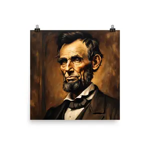 Abraham Lincoln Portrait on Matte Paper Poster