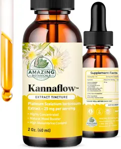 Amazing Botanicals Kannaflow Extract Tincture 80% Mesembrine 25mg Strength 60ml Highly Concentrated Natural Mood Booster