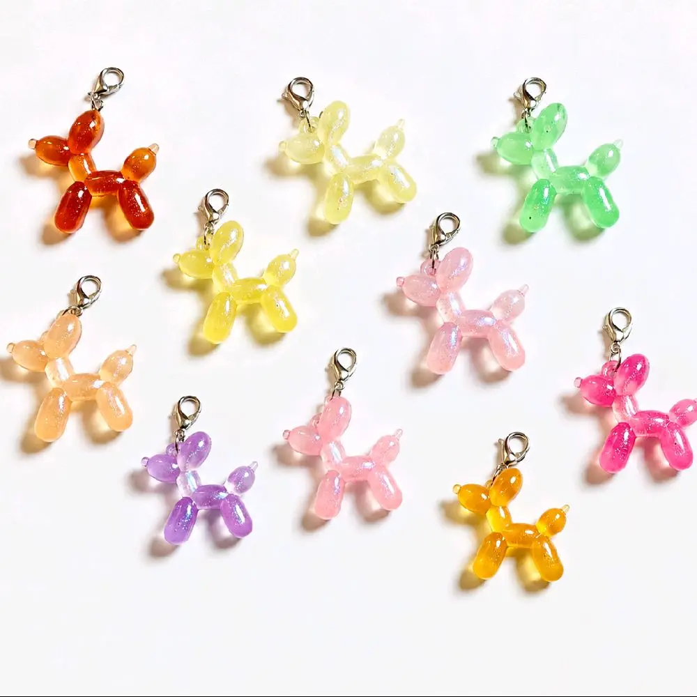 Balloon Dog Badge Reel Charms with Lobster Clasp