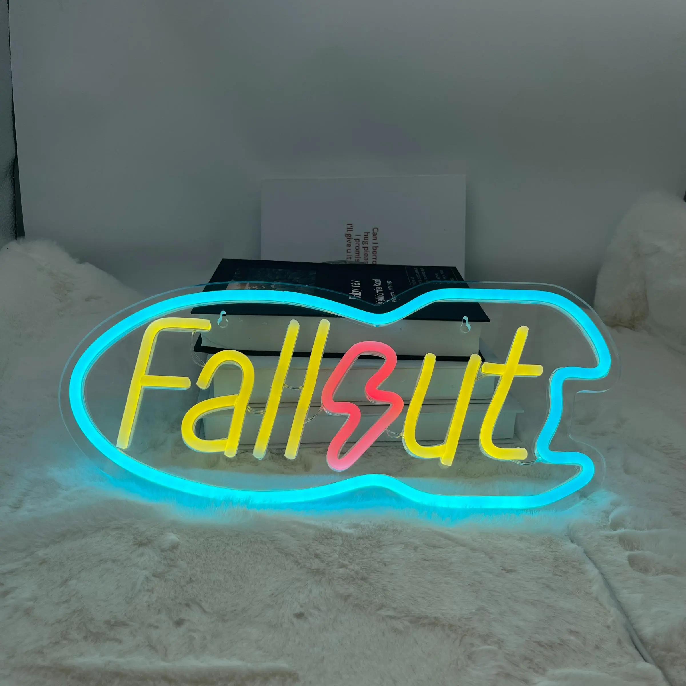Fallout Light, 1 Count USB Powered Neon Sign, Light Up Sign, Creative Neon Light, Led Signs, Decorative Neon Sign for Home Game Room Bedroom, Atmosphere Lighting, Neon Accent Lights, LED Neon Lights