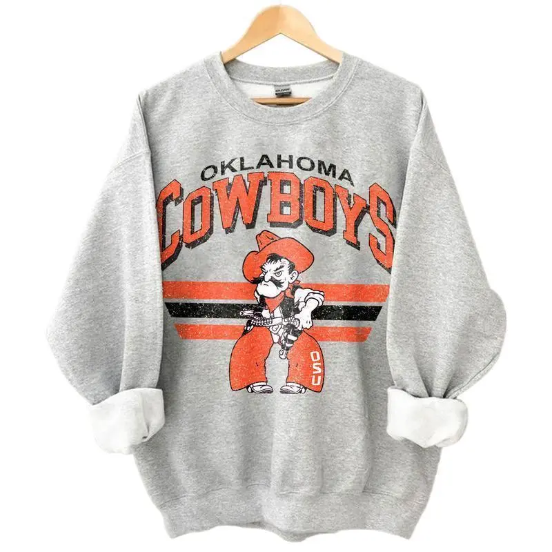Oklahoma Cowboys Football  Sweatshirt, Vintagefootball Sweatshirt, University Football Apparel