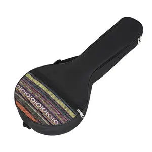 4 String Banjo Ethnic Style Cotton Bag, Traditional Musical Instrument Accessory, Handmade Design, Perfect for Music Lovers & Performers