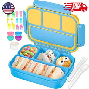 Bento Lunch Box for Kids Girls Boys Blue