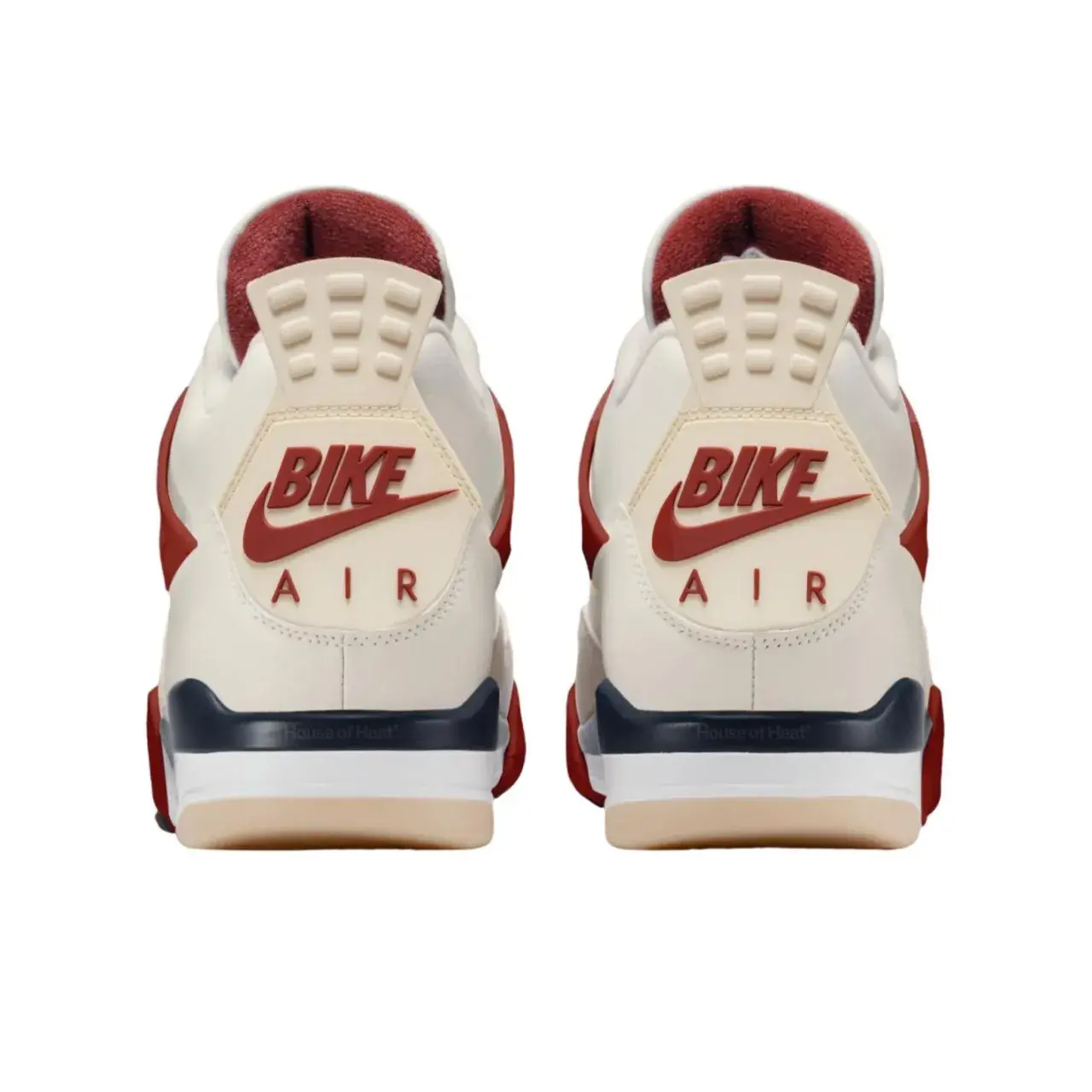 Streetwear basketball kicks that instantly elevate every timeless creamy burgundy neutral daily outfit, sweat-wicking perforated mesh leather upper adopting off-white mesh base with deep red leather contrast trim, built-in multi-hole side vent cutouts
