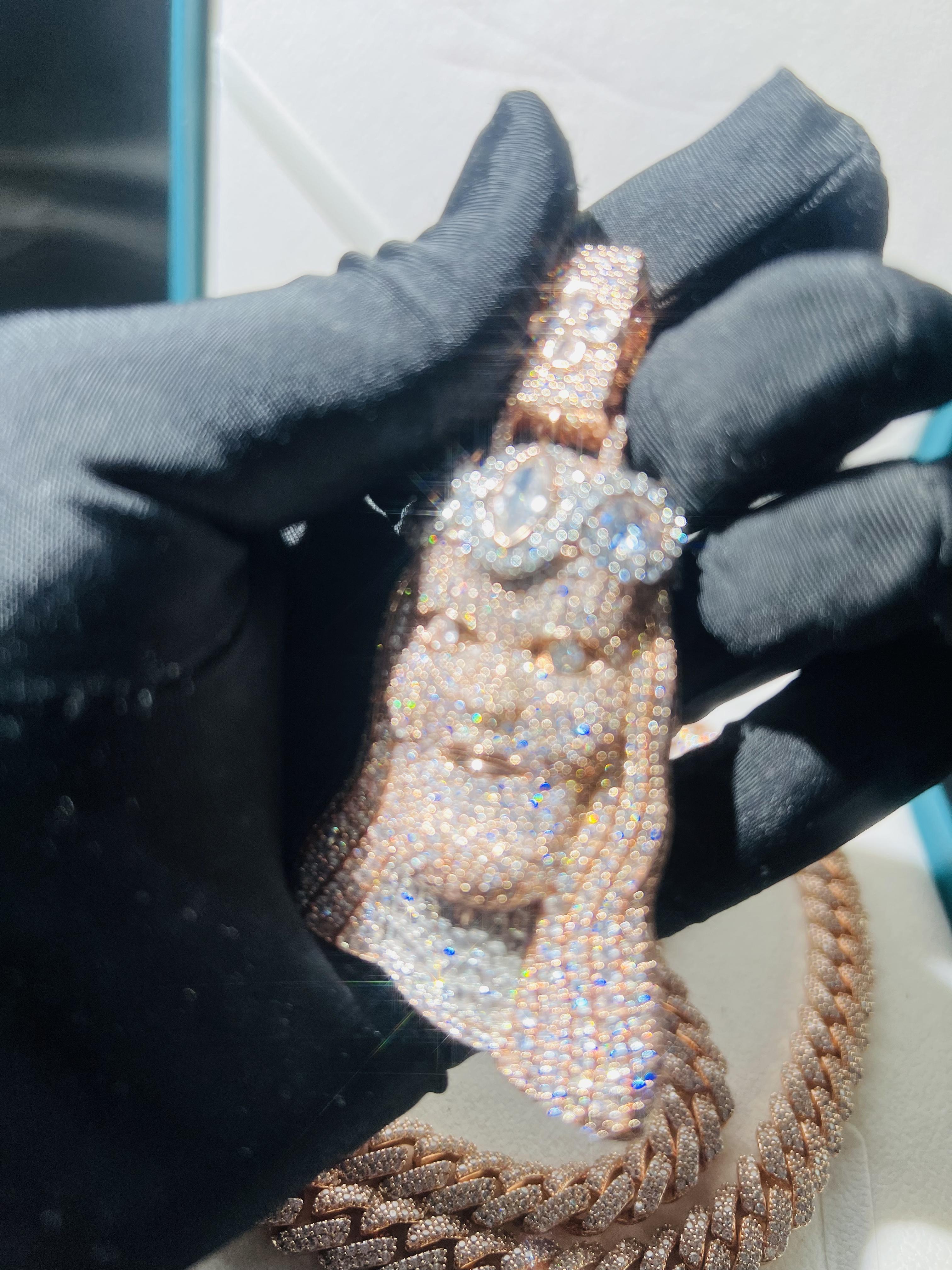 Ice Diamond Jesus Customized Luxury Hip Hop Men's Jesus Pendant High Quality Fashion Trend Charm Jesus Pendant Jewelry Easter Valentine's Day Thanksgiving Father's Day Gift