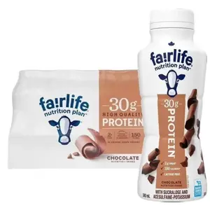 (Pack of 12) Fairlife Nutrition Plan, High Protein Chocolate Shakes 11.5 Fl.o.z | Fairlife Protein Shakes 30g of Protein Milk Beverage Sugar