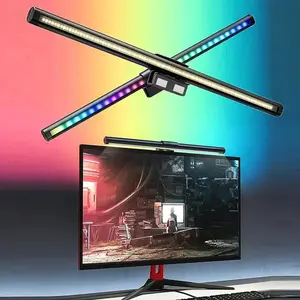 Dual-Sided LED Touch Sensor USB Gaming Accessory, Home Office Computer Monitor Hanging Lamp, USB Screen Eye-Care Desk Light, No Glare Adjustable Brightness, Desktop Light